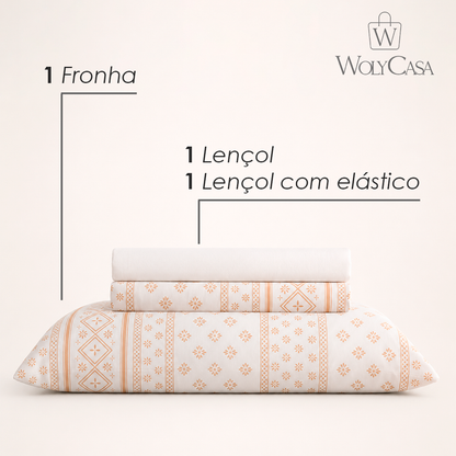 Jogo de Cama Solteiro Essencial Serenata Toque 250 Fios Microfibra - Lyor