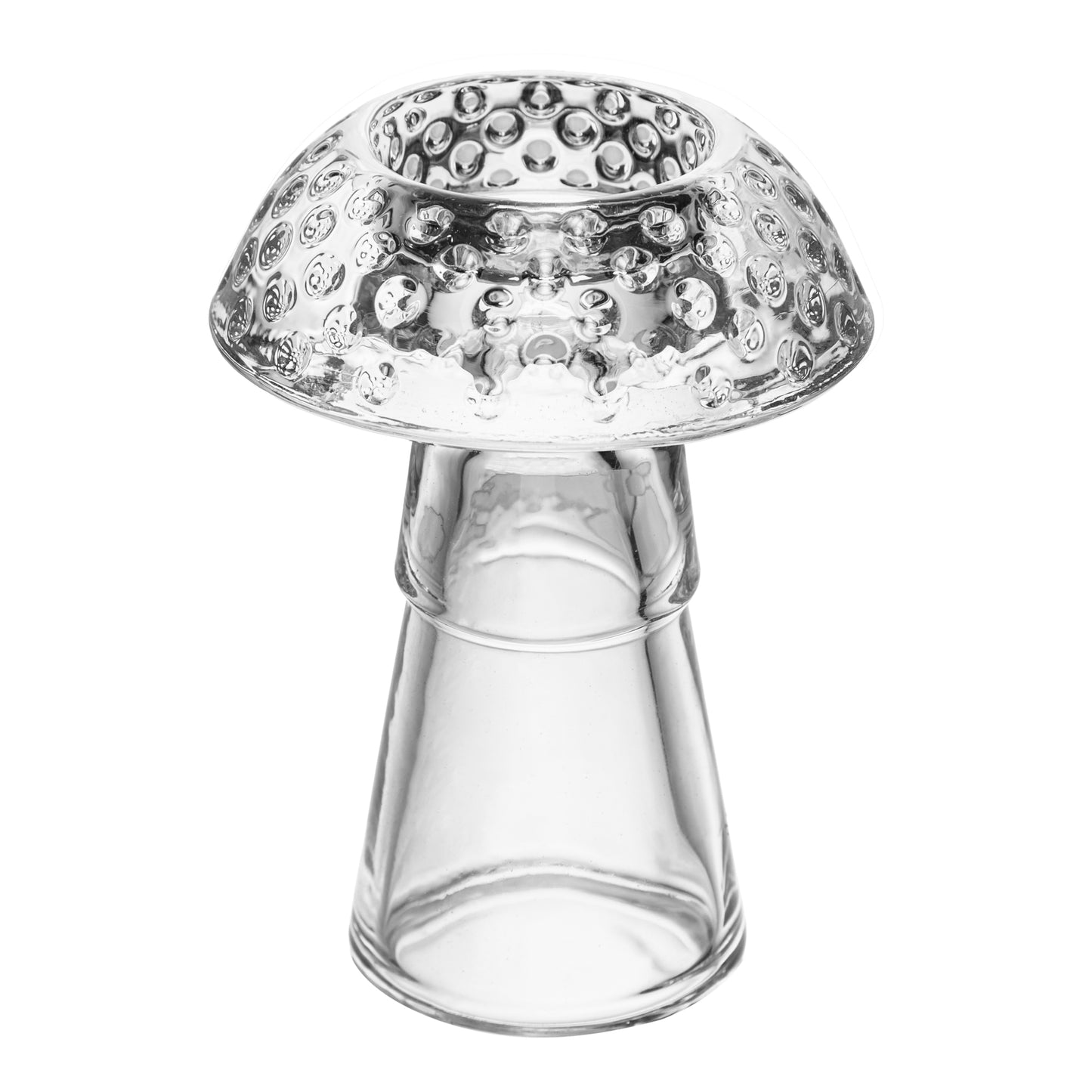 Castiçal Mushroom 10cm x 10cm x 14,5cm Vidro - Lyor