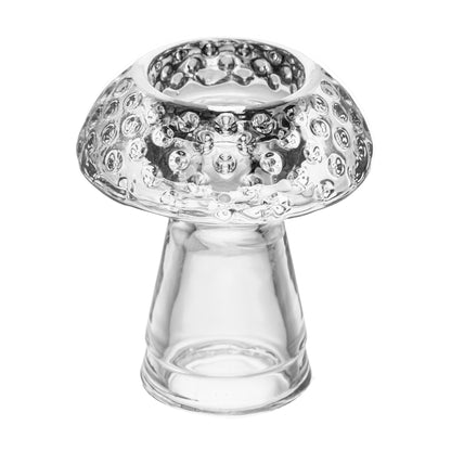 Castiçal Mushroom 10cm x 10cm x 11,5cm Vidro - Lyor
