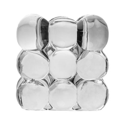 Porta Velas Bubble 6,5cm x 6,5cm x 6,5cm Vidro - Lyor