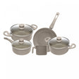 Conjunto 5 Panelas de Indução Chef Taupe Alumínio com Revestimento Cerâmico - Lyor