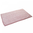 Tapete com Antiderrapante para Banheiro Comfort 38cm x 58cm Branco e Rosa Chenille - Lyor