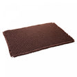 Tapete com Antiderrapante para Banheiro Waffle 38cm x 58cm Marrom Chenille - Lyor