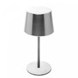 Luminária de Mesa Led 3 Tons Usb Elara Prata Metal - Lyor