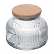 Pote com Tampa de Bambu Lumi 750ml Vidro - Lyor