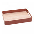Bandeja com Fundo de Madeira Virelli 30cm x 20cm x 5cm Marrom Metal - Lyor