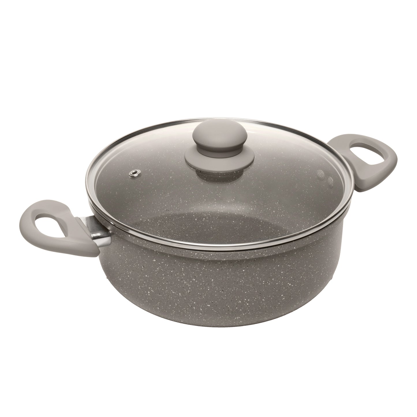 Conjunto 6 Panelas de Indução Granito Chef Taupe Alumínio com Revestimento Cerâmico - Lyor