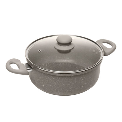 Conjunto 6 Panelas de Indução Granito Chef Taupe Alumínio com Revestimento Cerâmico - Lyor