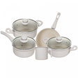 Conjunto 5 Panelas de Indução Granito Chef Off White Alumínio com Revestimento Cerâmico - Lyor