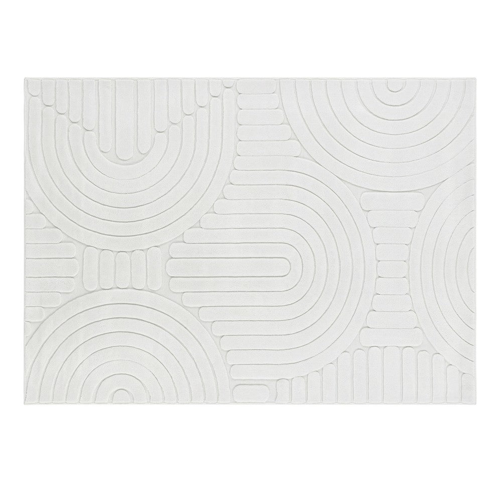 Tapete Frankfurt 140cm x 100cm Branco Microfibra - Wolff