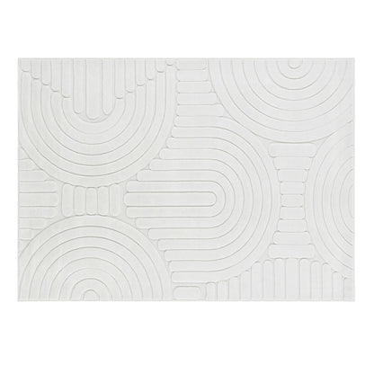 Tapete Frankfurt 140cm x 100cm Branco Microfibra - Wolff
