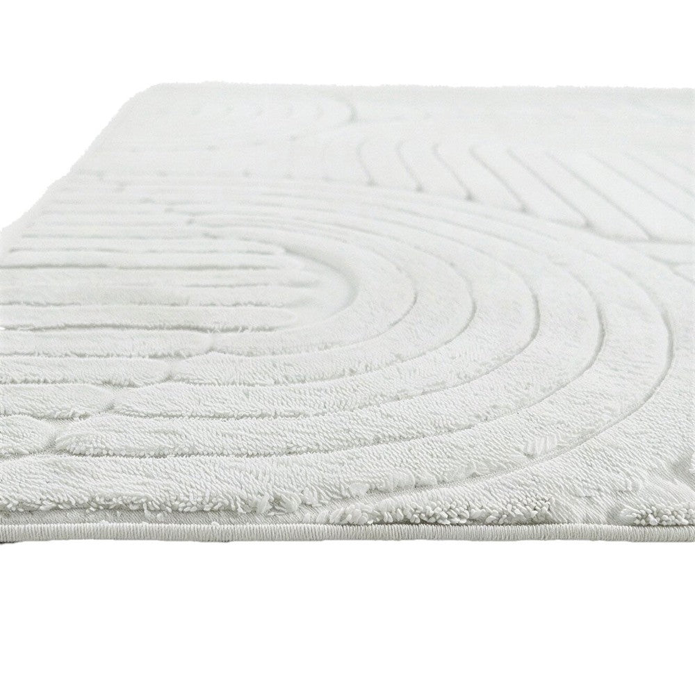 Tapete Frankfurt 140cm x 100cm Branco Microfibra - Wolff