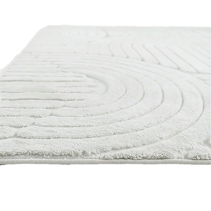 Tapete Frankfurt 140cm x 100cm Branco Microfibra - Wolff