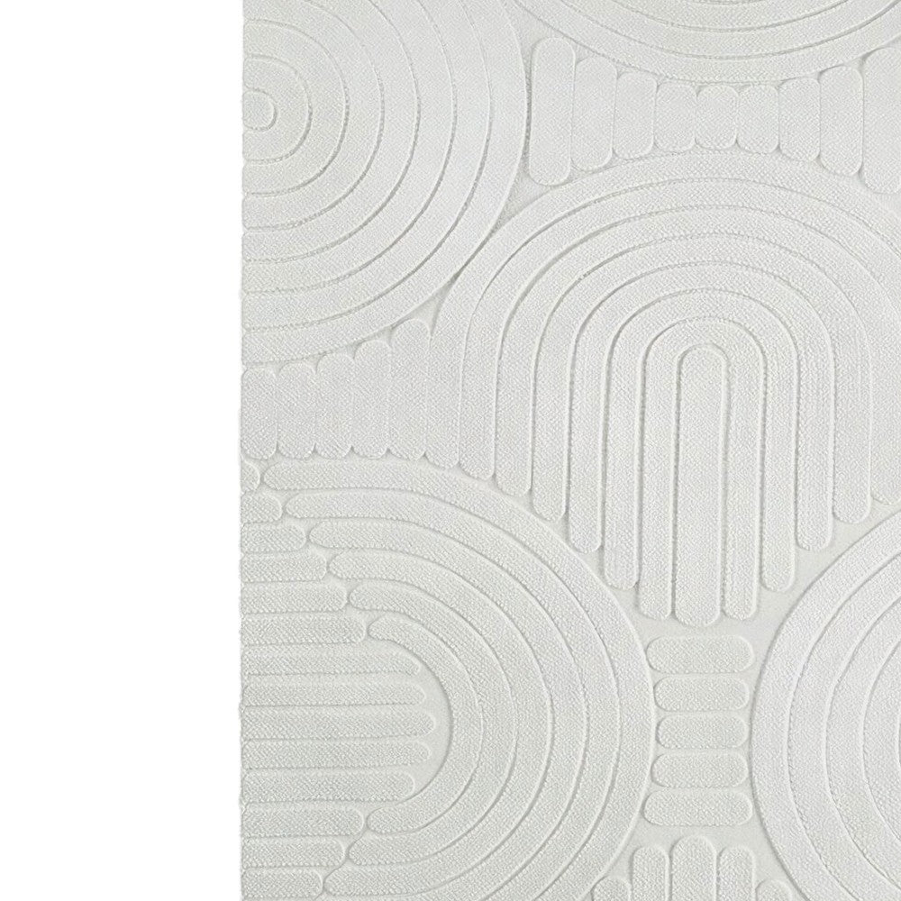 Tapete Frankfurt 140cm x 100cm Branco Microfibra - Wolff