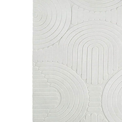 Tapete Frankfurt 140cm x 100cm Branco Microfibra - Wolff