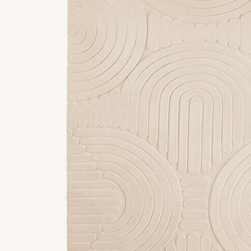 Tapete Frankfurt 140cm x 100cm Bege Microfibra - Wolff