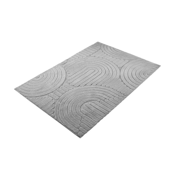 Tapete Frankfurt 140cm x 100cm Cinza Microfibra - Wolff