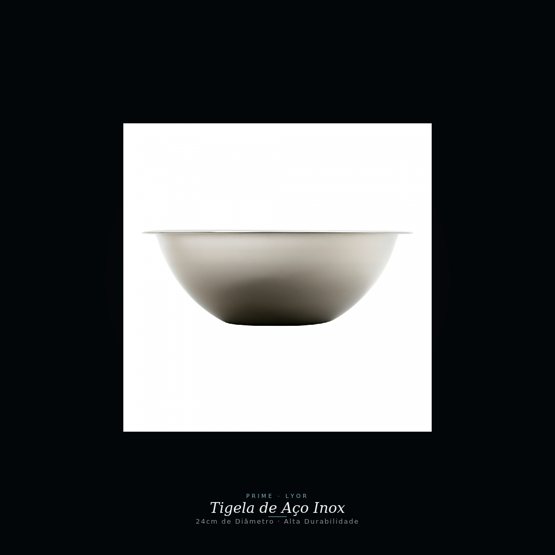 Tigela de Aço Inox Prime 24cm - Lyor