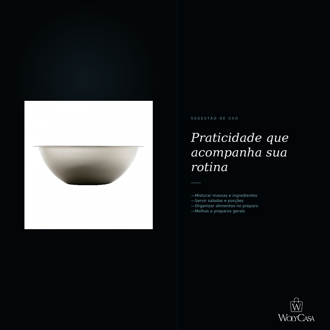 Tigela de Aço Inox Prime 24cm - Lyor