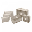 Conjunto 6 Organizadores de Mala para Viagem Bege Nylon - Lyor