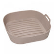 Forma Quadrada para Air Fryer 23cm x 6,8cm Bege Silicone - Lyor