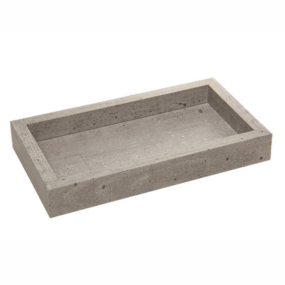 Bandeja Retangular Requinte 12cm x 22cm Cinza Poliestireno - Lyor
