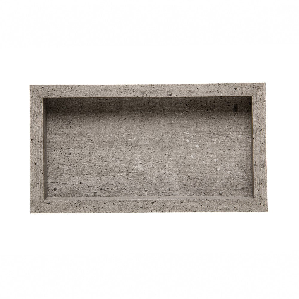 Bandeja Retangular Requinte 12cm x 22cm Cinza Poliestireno - Lyor