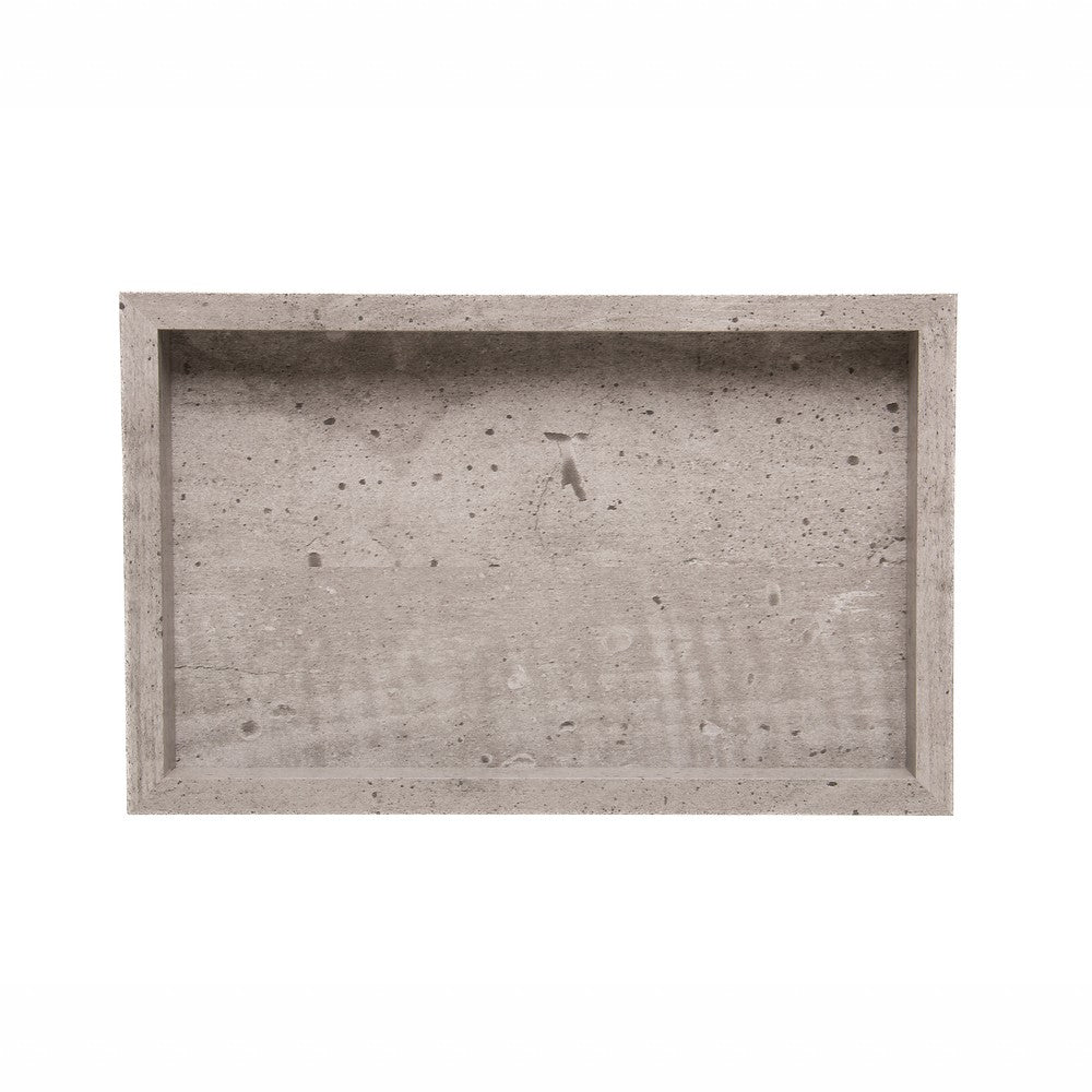 Bandeja Retangular Requinte 27cm x 17cm Cinza Poliestireno - Lyor