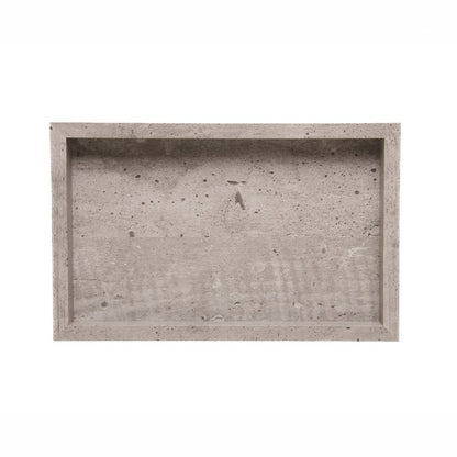 Bandeja Retangular Requinte 27cm x 17cm Cinza Poliestireno - Lyor