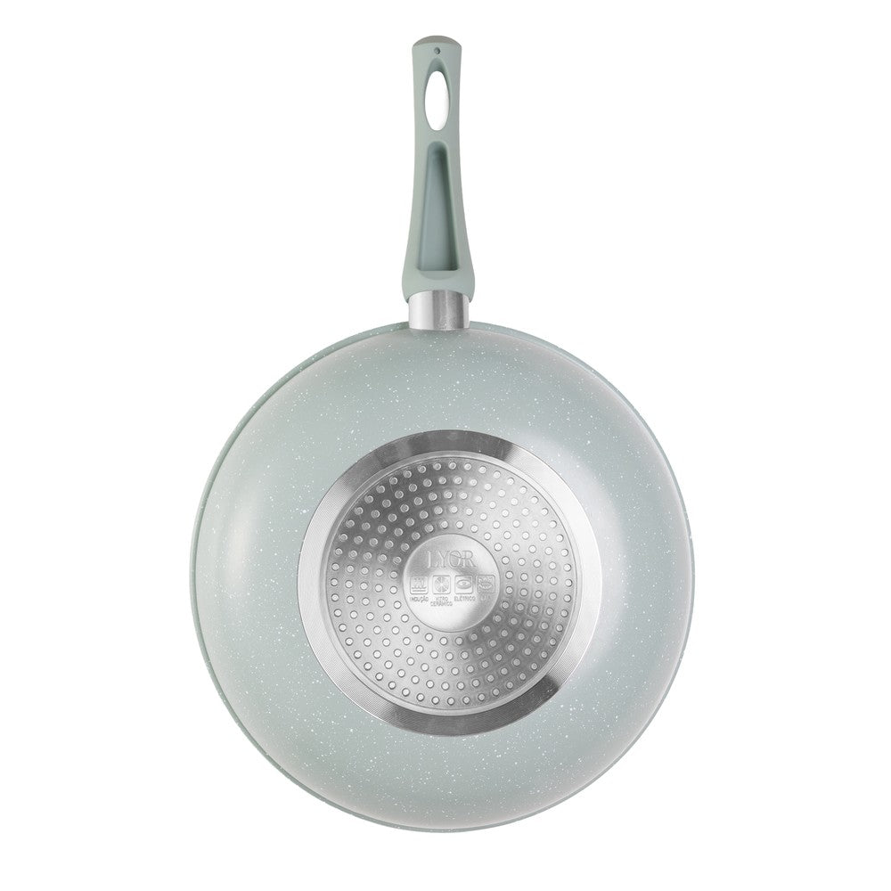Frigideira de Indução Granito Chef 28cm Verde Alumínio com Revestimento Antiaderente - Lyor