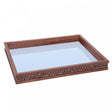 Bandeja com Espelho Rustic 25cm x 35cm x 5cm Madeira - Lyor