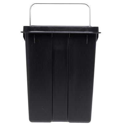 Lixeira Quadrada com Alça Retrô 5L Preto Metal - Lyor