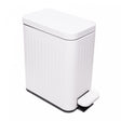 Lixeira Retangular Retrô 5L Branco Metal - Lyor
