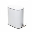 Lixeira Retangular com Pedal Discreet 5L Branco Metal - Lyor