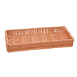 Bandeja Retangular Vertice 25cm x 12,5cm x 3cm Natural Plástico - Lyor