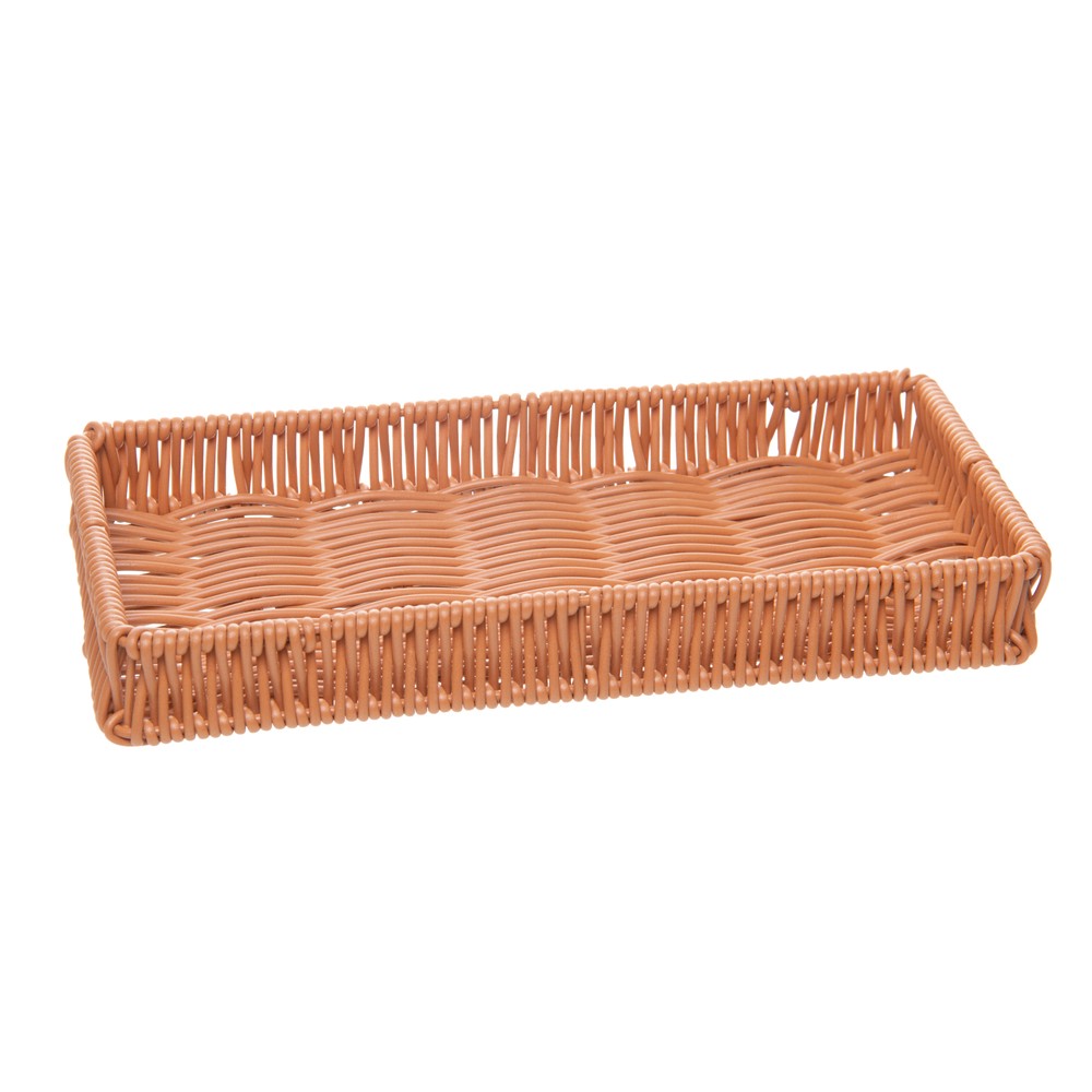 Bandeja Retangular Vertice 25cm x 12,5cm x 3cm Natural Plástico - Lyor