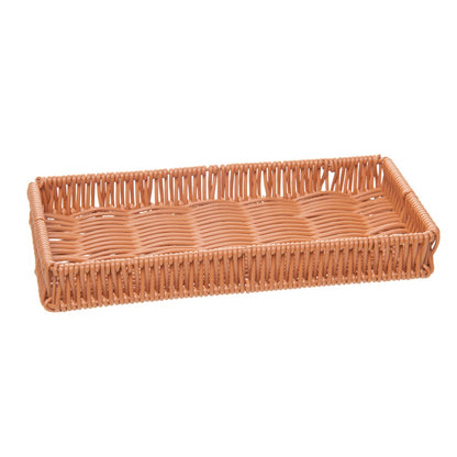 Bandeja Retangular Vertice 25cm x 12,5cm x 3cm Natural Plástico - Lyor