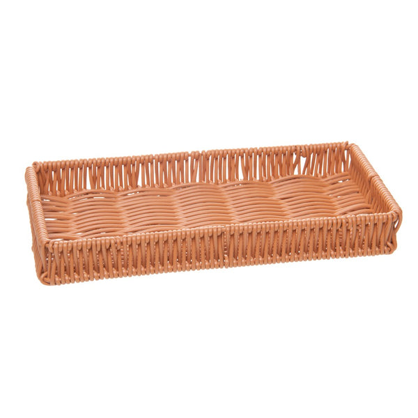 Bandeja Retangular Vertice 25cm x 12,5cm x 3cm Natural Plástico - Lyor