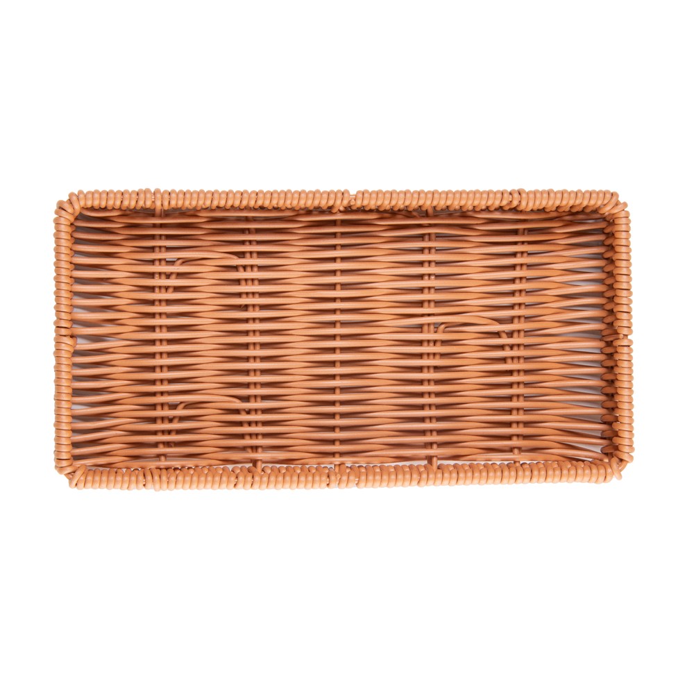 Bandeja Retangular Vertice 25cm x 12,5cm x 3cm Natural Plástico - Lyor