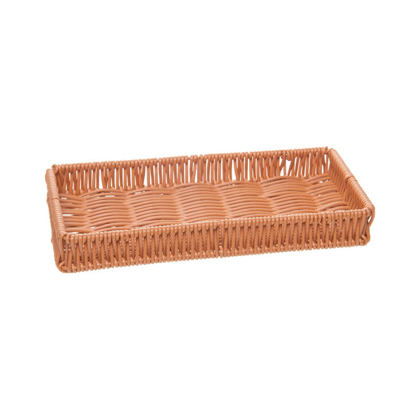 Bandeja Retangular Vertice 22cm x 12,5cm x 3cm Natural Plástico - Lyor