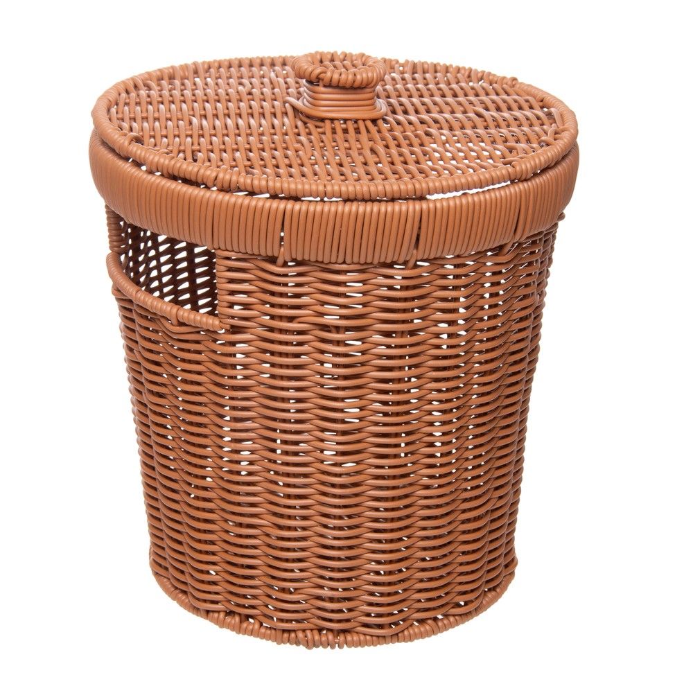 Cesto para Roupa com Tampa Vertice 23cm x 23cm Natural Plástico - Lyor