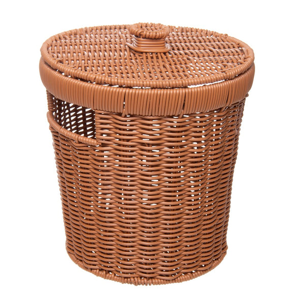 Cesto para Roupa com Tampa Vertice 23cm x 23cm Natural Plástico - Lyor