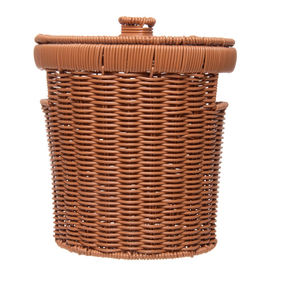 Cesto para Roupa com Tampa Vertice 23cm x 23cm Natural Plástico - Lyor