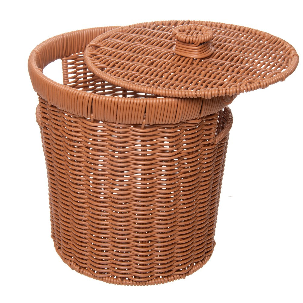 Cesto para Roupa com Tampa Vertice 23cm x 23cm Natural Plástico - Lyor
