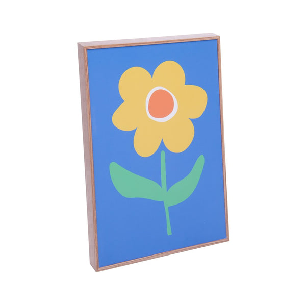 Quadro Decorativo Decora Margarida 21cm x 30cm Rosa MDF - Lyor