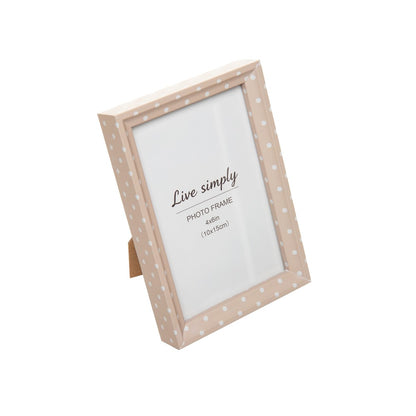 Porta-Retrato Dots Line 10cm x 15cm Bege MDF - Lyor