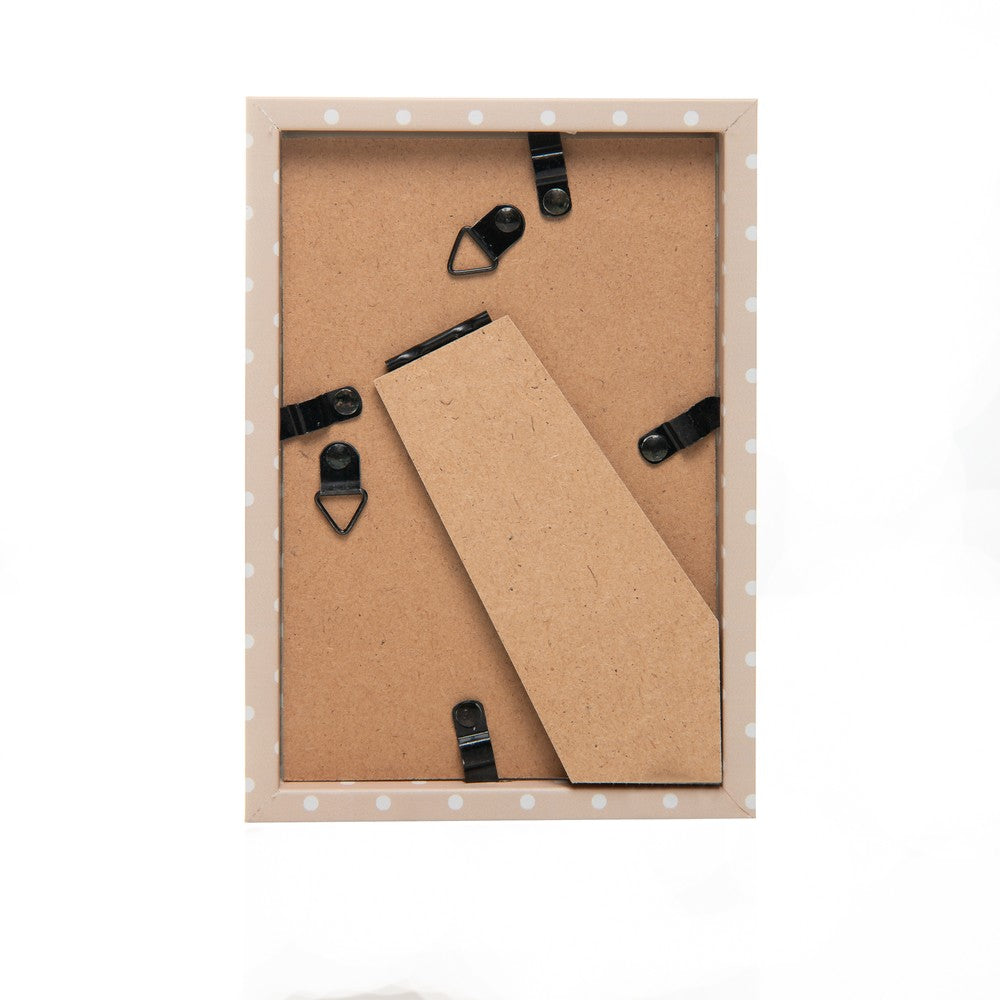 Porta-Retrato Dots Line 10cm x 15cm Bege MDF - Lyor