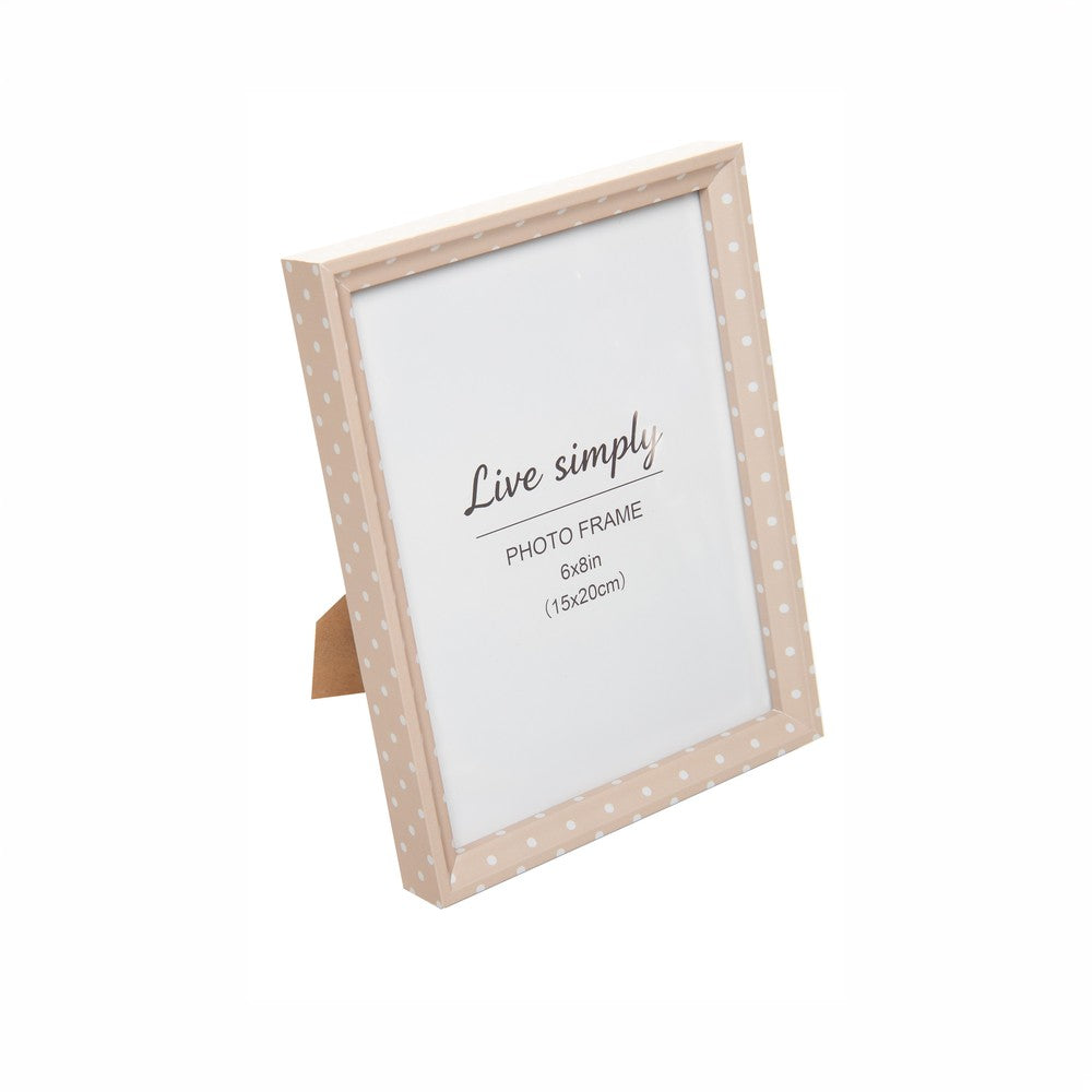 Porta-Retrato Dots Line 15cm x  20cm Bege MDF -  Lyor