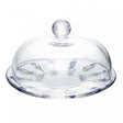 Prato para Bolo com Tampa Lavanda Hand Painting 19cm Cristal - Lyor
