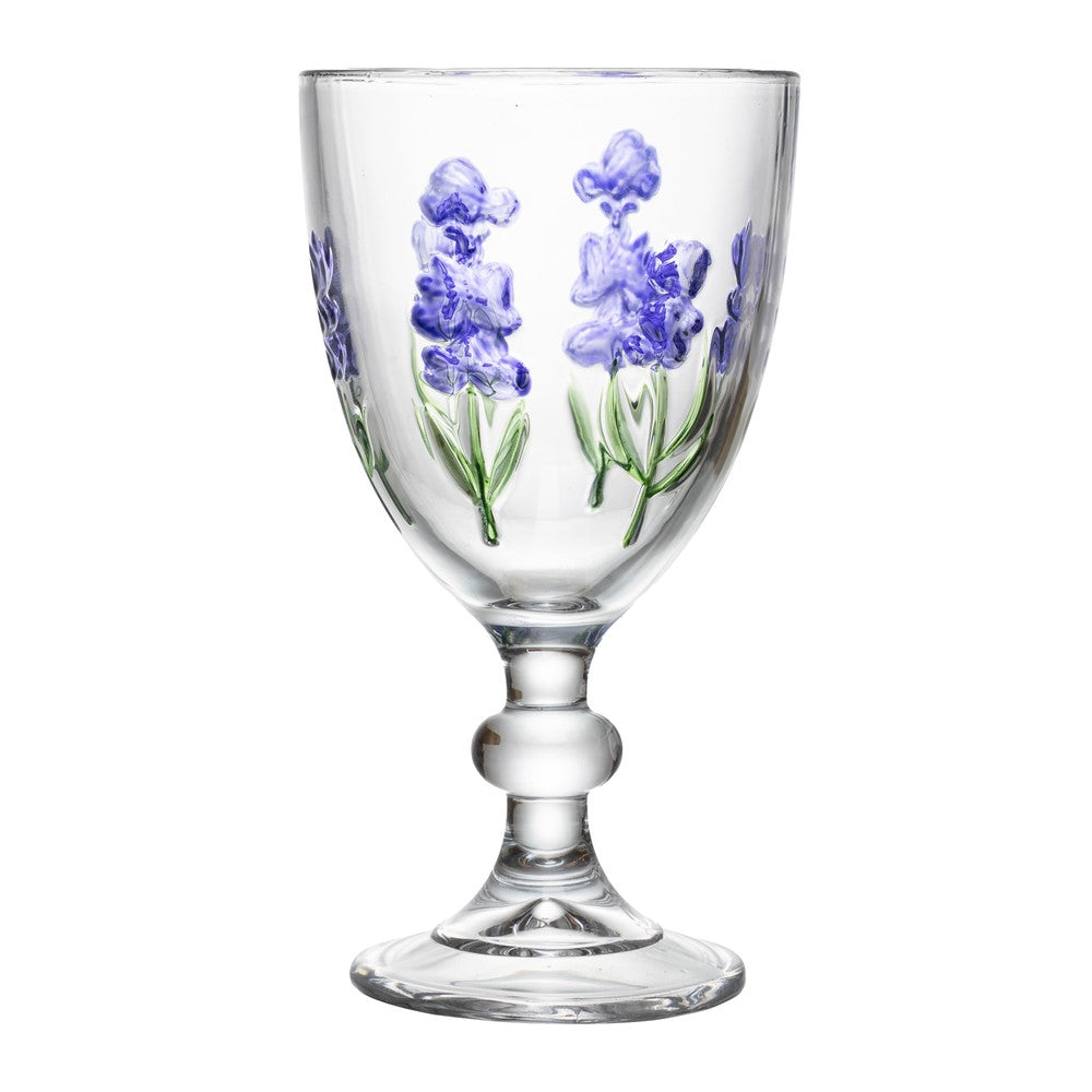 Taça para Água Lavanda Hand Painting 320ml Cristal Ecológico - Lyor
